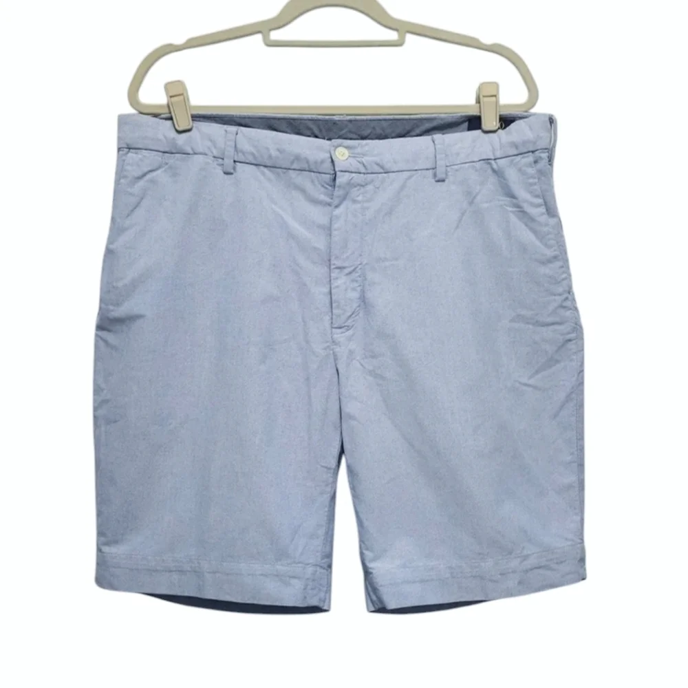 Polo Ralph Lauren Chino Shorts‎ Mens Size 38 Chambray Blue Flat Front 9